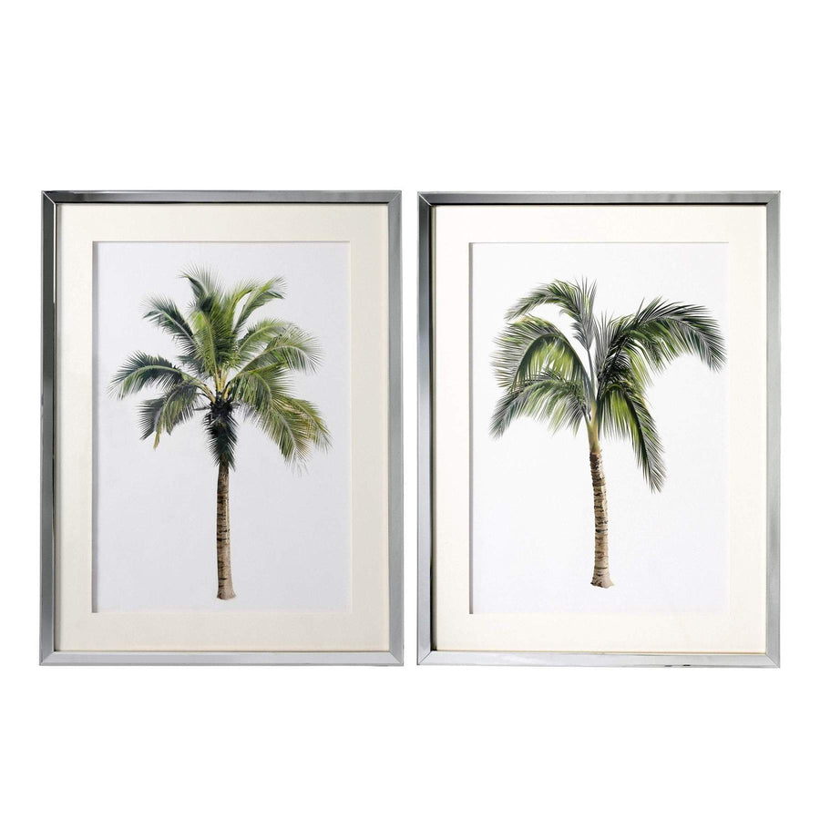 Mirrored Palm Print Wall Art - Set of 2