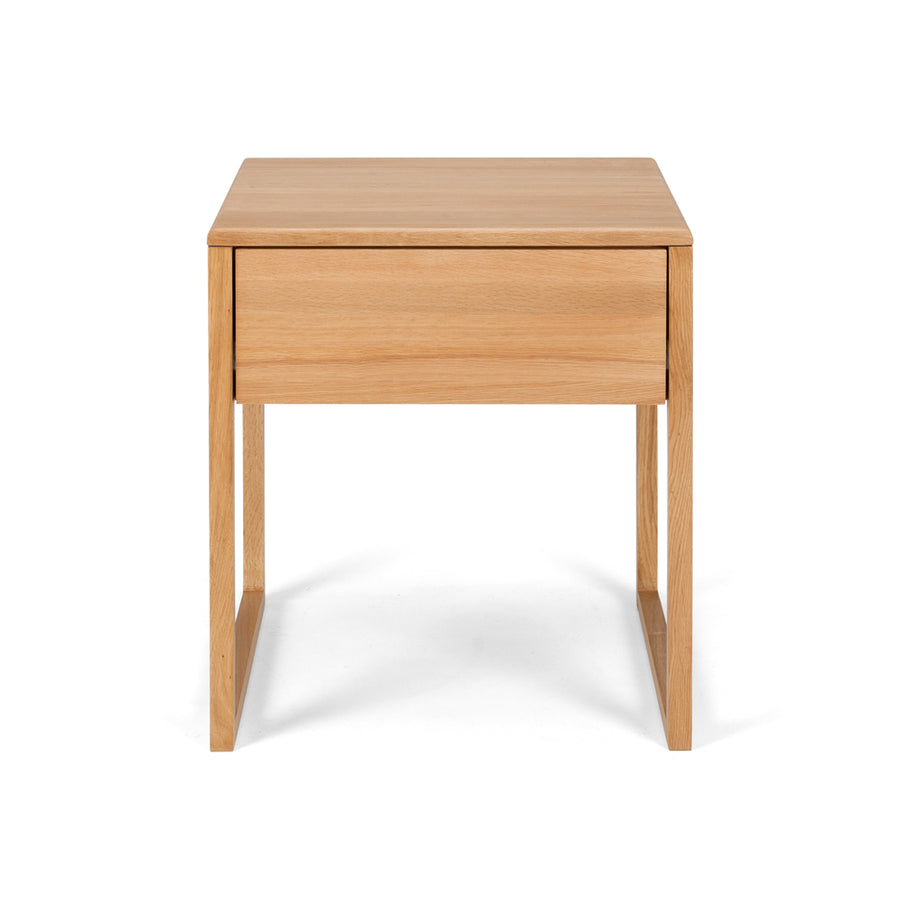 Oak One Drawer Bedside Table - Natural Top
