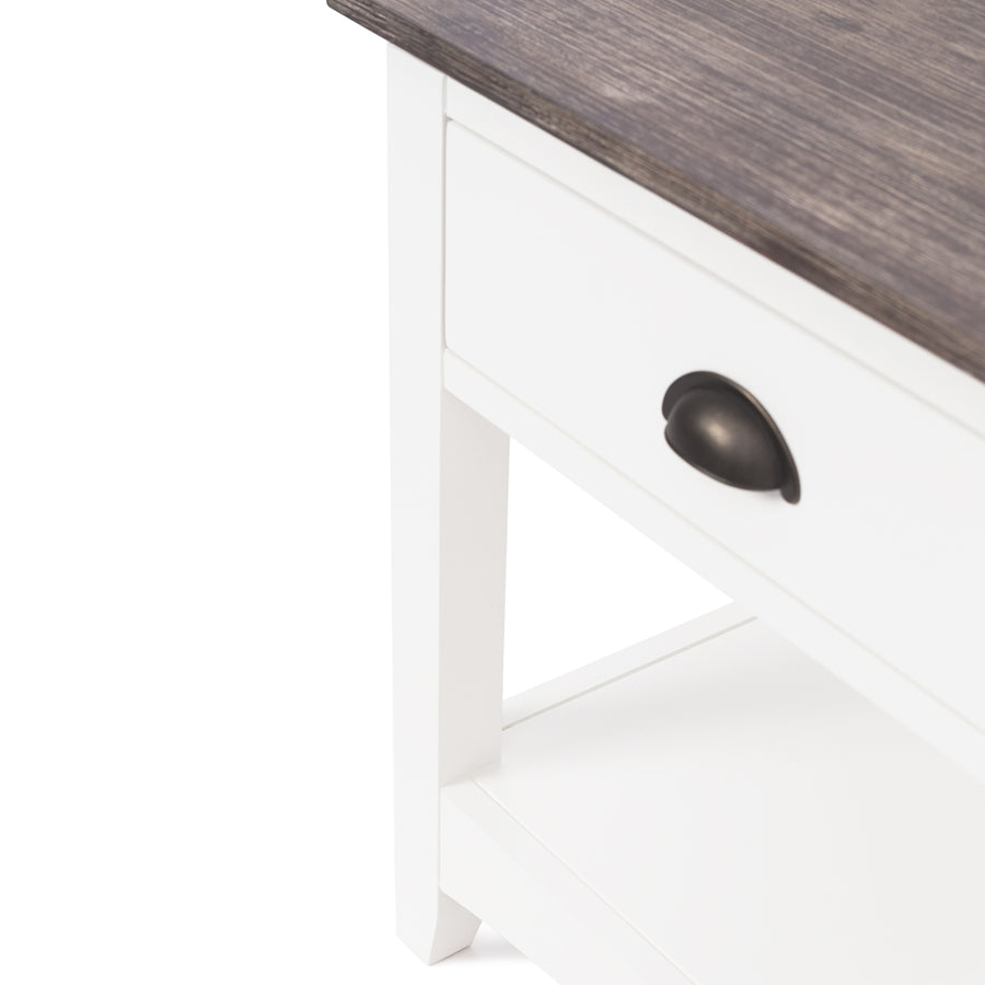 Provincial White One Drawer Bedside Table