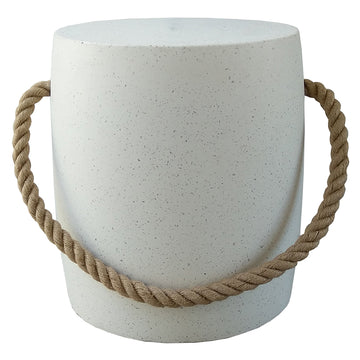 Round Rope Stool - White Terazzo