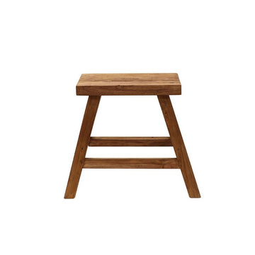 Recycled Teak Outdoor Rectangle Stool