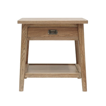 Rustic Scandi One Drawer Bedside Table