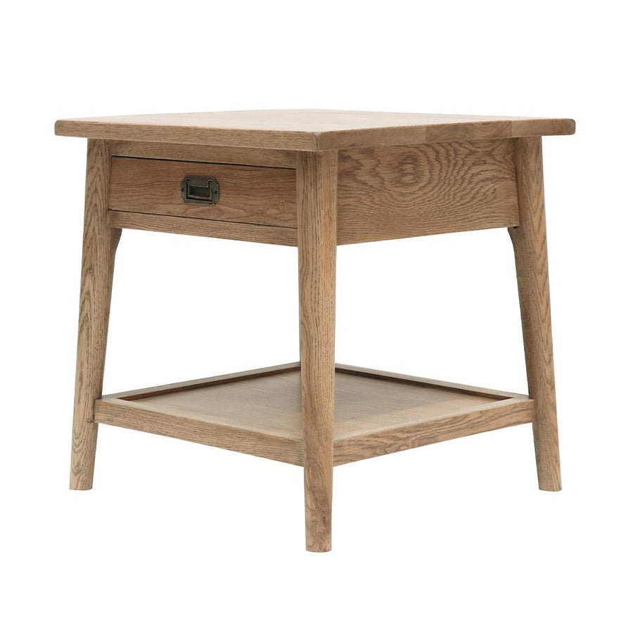 Rustic Scandi One Drawer Bedside Table