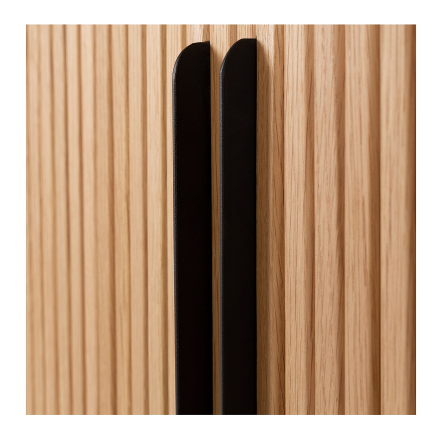 Linear Slatted Oak Sideboard - Natural