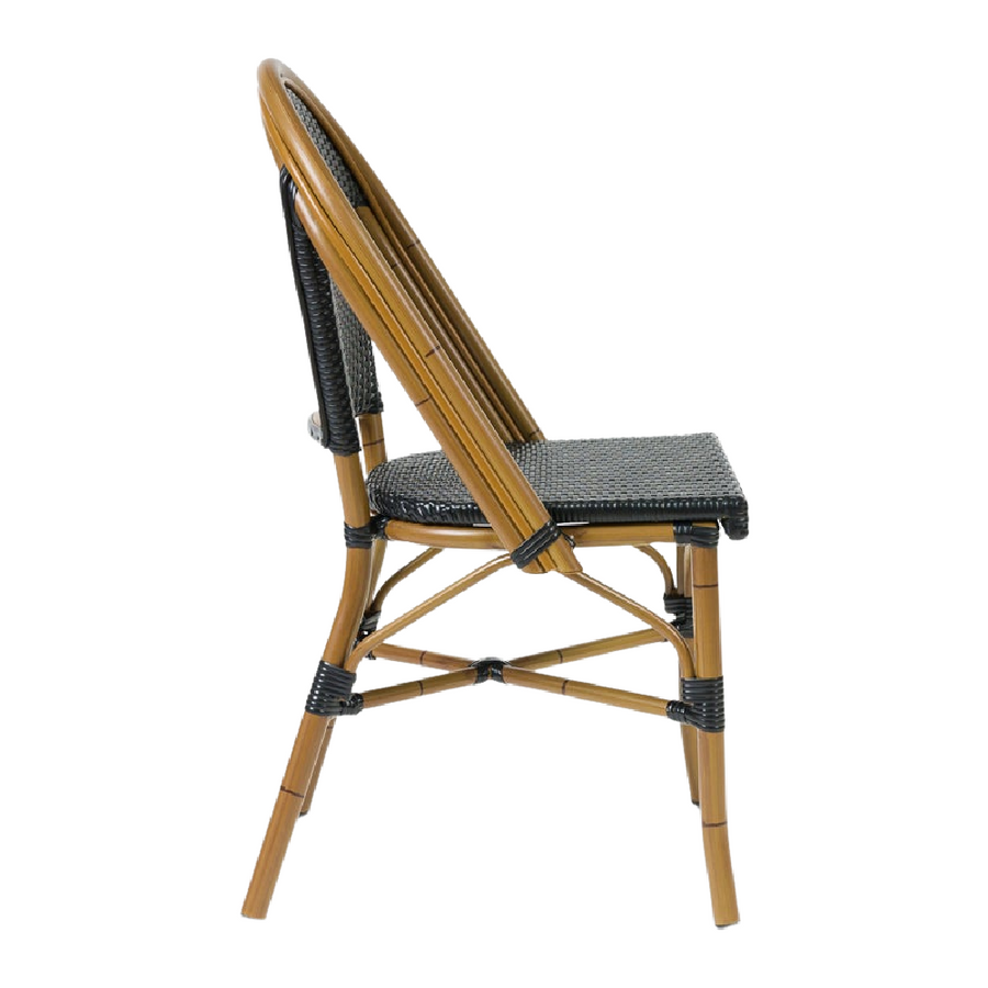 Saint-Tropez Black Wicker Dining Chair (Indoor & Outdoor)