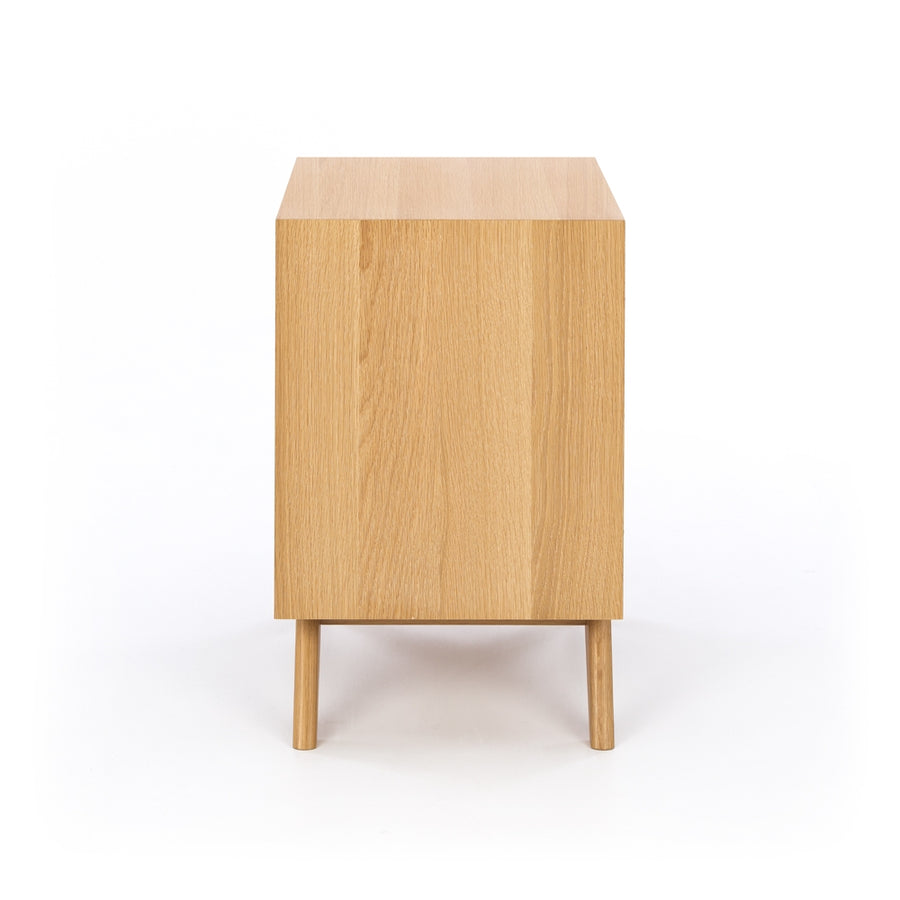 Scandi Beach One Drawer Bedside Table - Natural