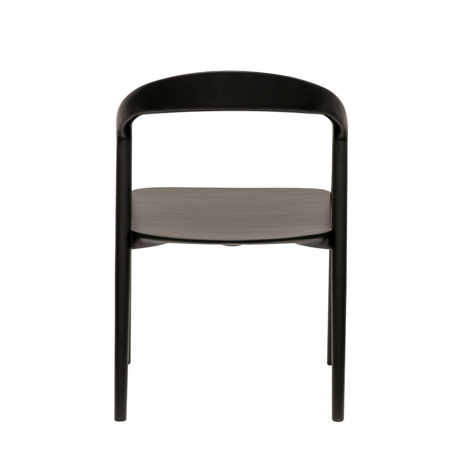 Sculpted Ash Dining Chair - Black