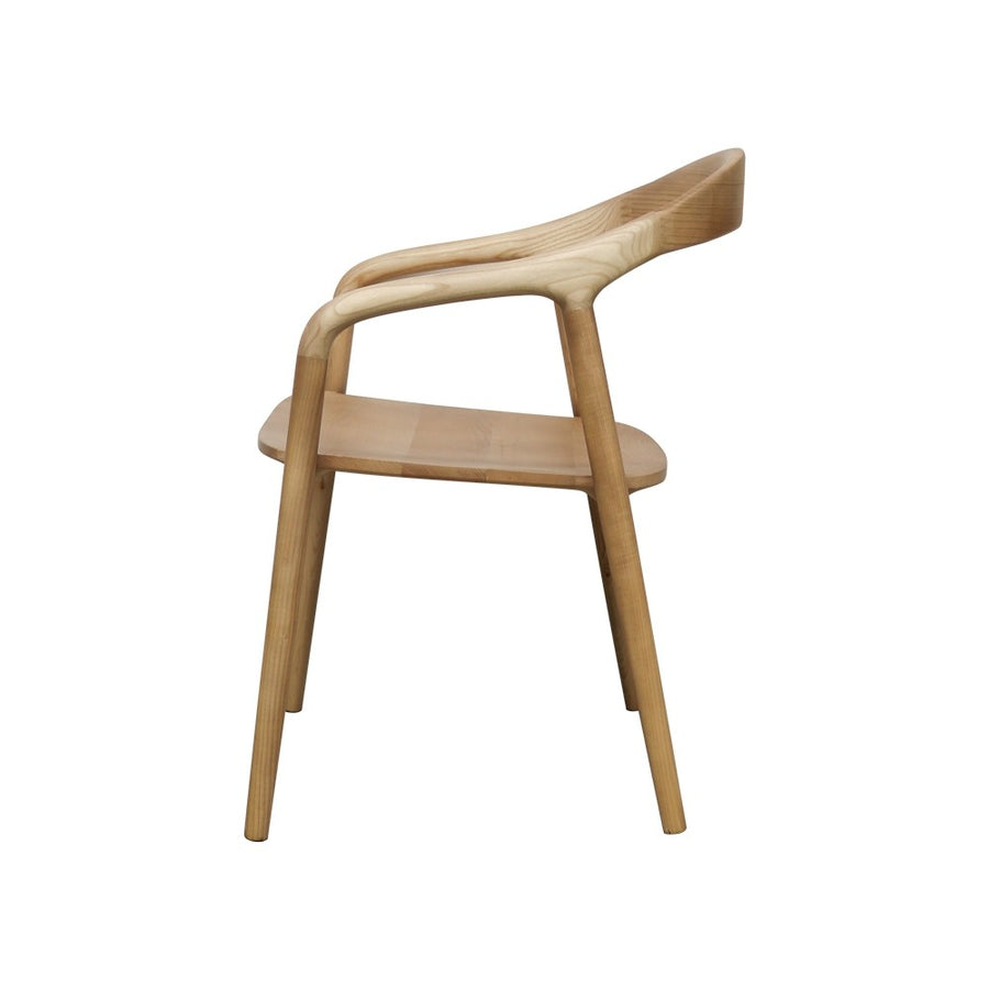 Sculpted Ash Dining Chair - Natural