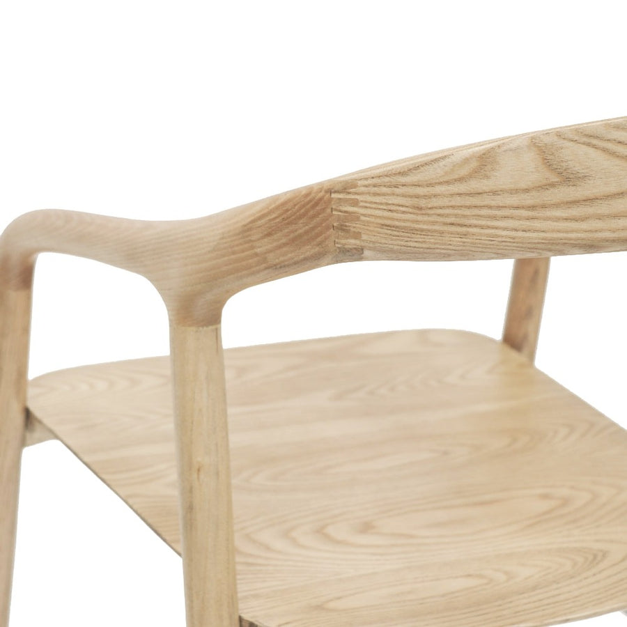 Sculpted Ash Dining Chair - Natural
