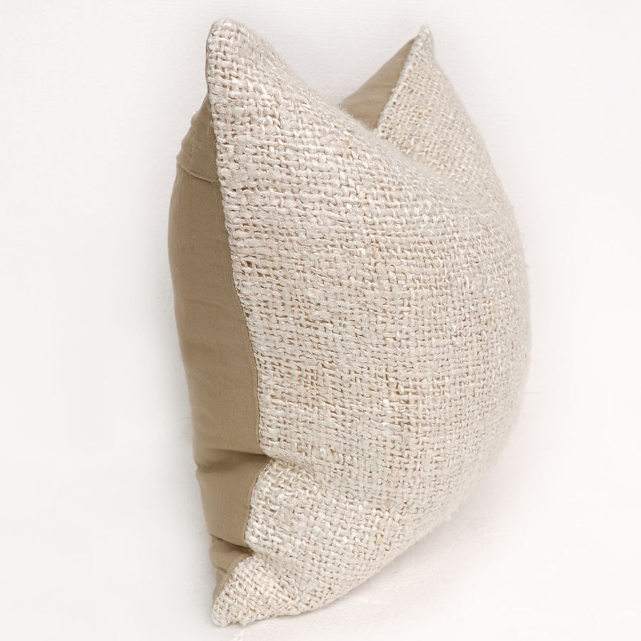 Textured Weave Cushion - Cream