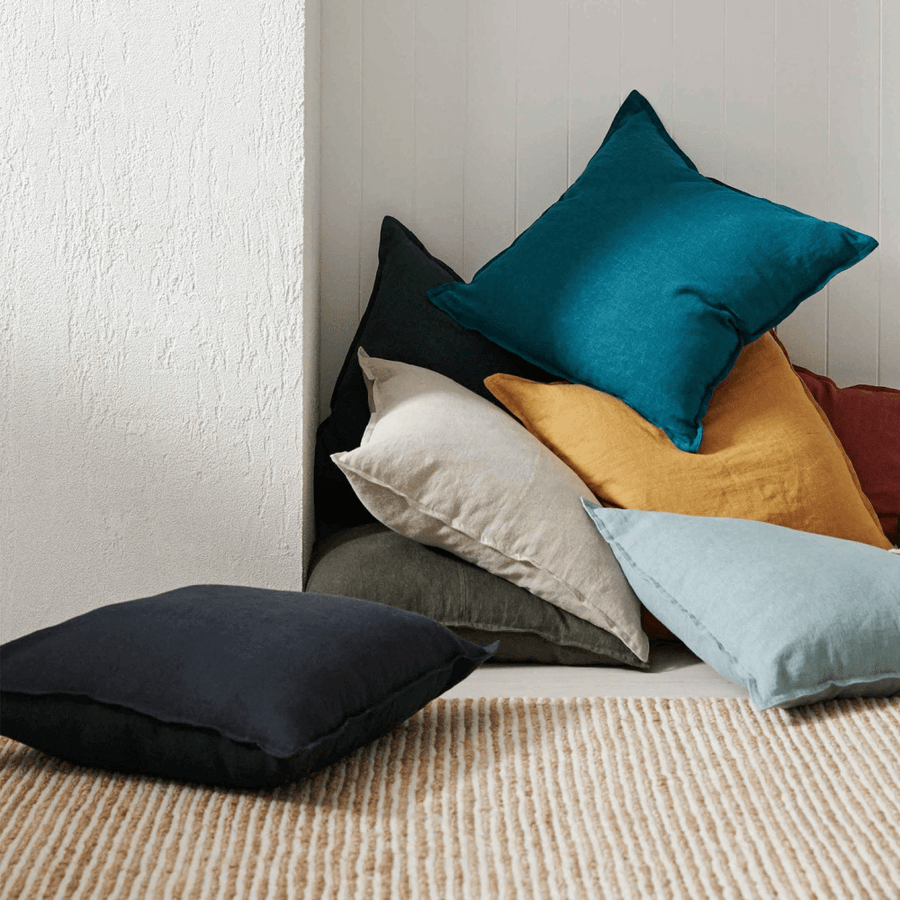 Weave Como Cushion - Mineral Linen