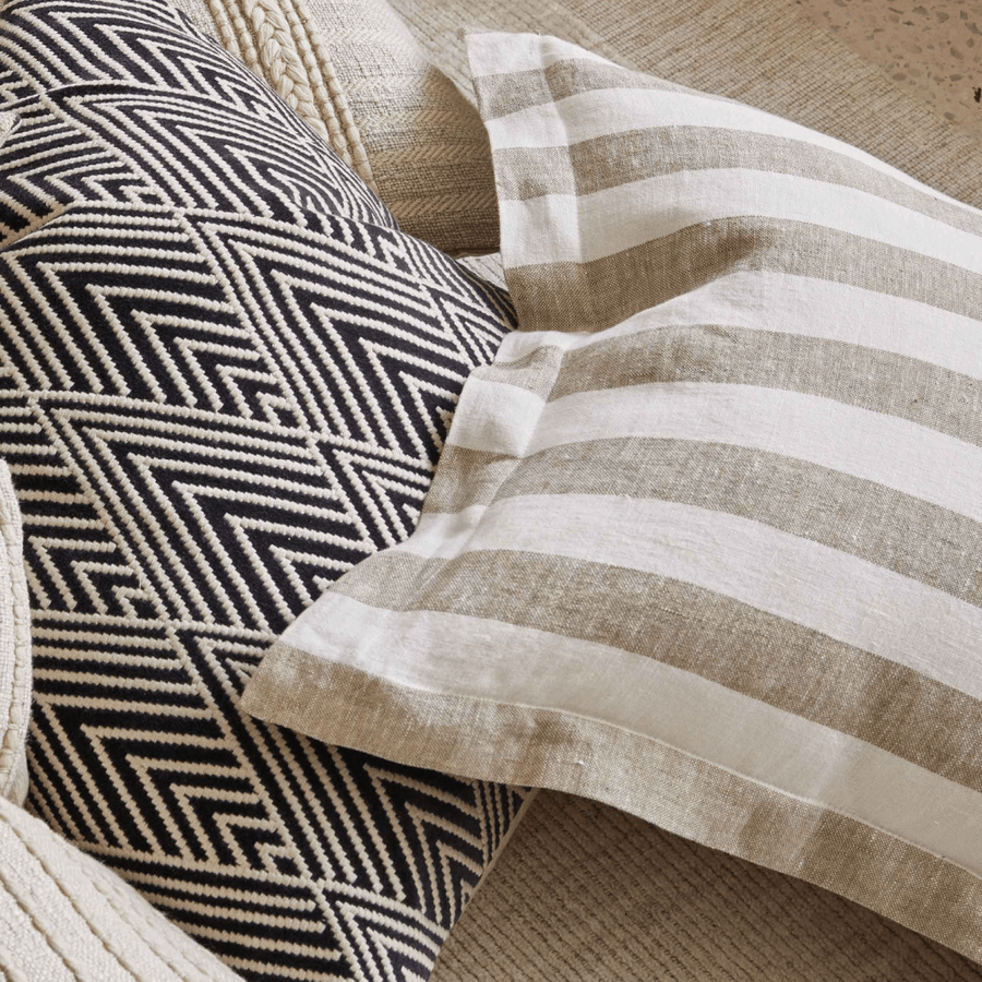 Weave Vito Cushion - Clay Stripe