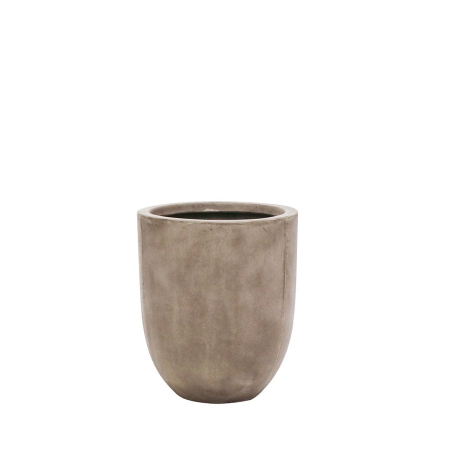 Westhampton Bullet Weathered Concrete Pot - Small
