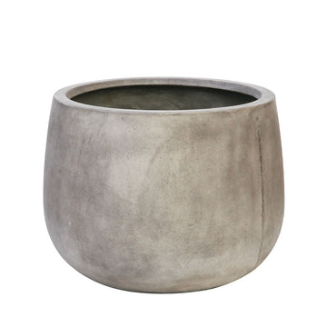 Westhampton Rounded Bowl Weathered Concrete Pot - Large