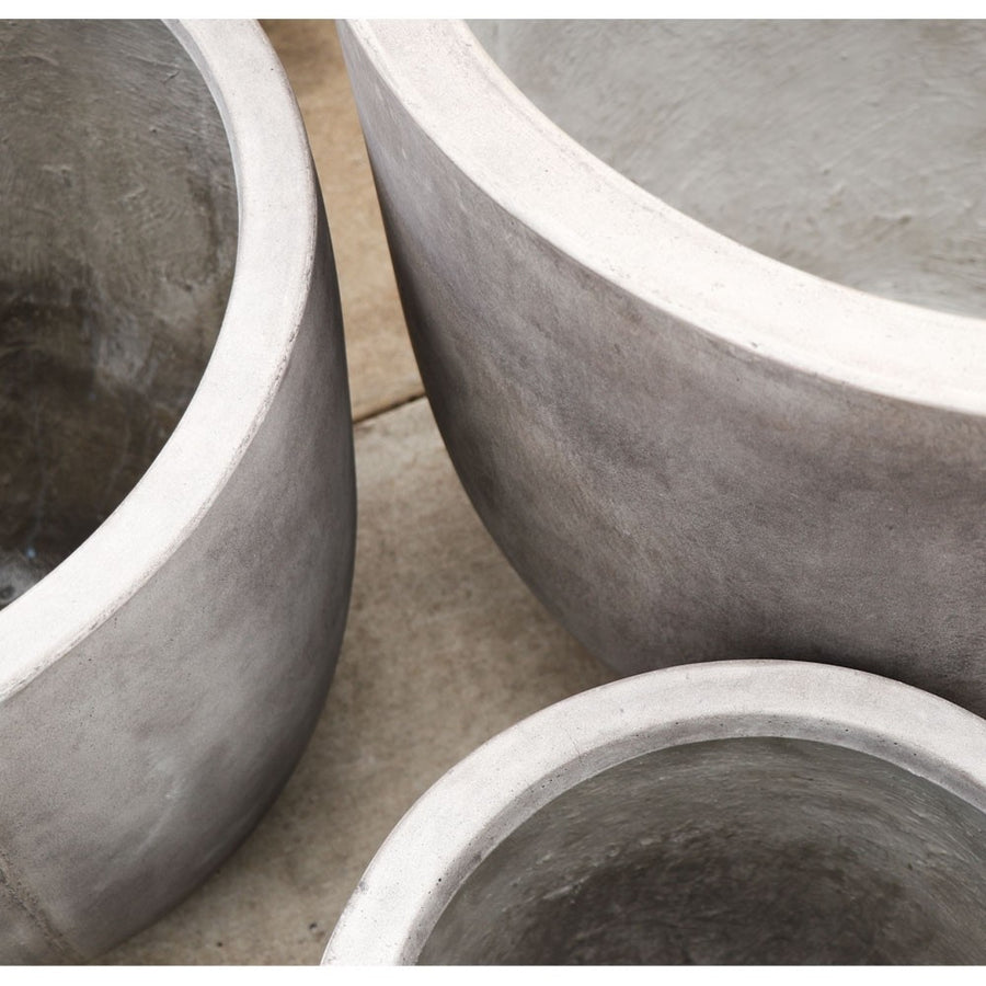 Westhampton Rounded Bowl Weathered Concrete Pot - Large