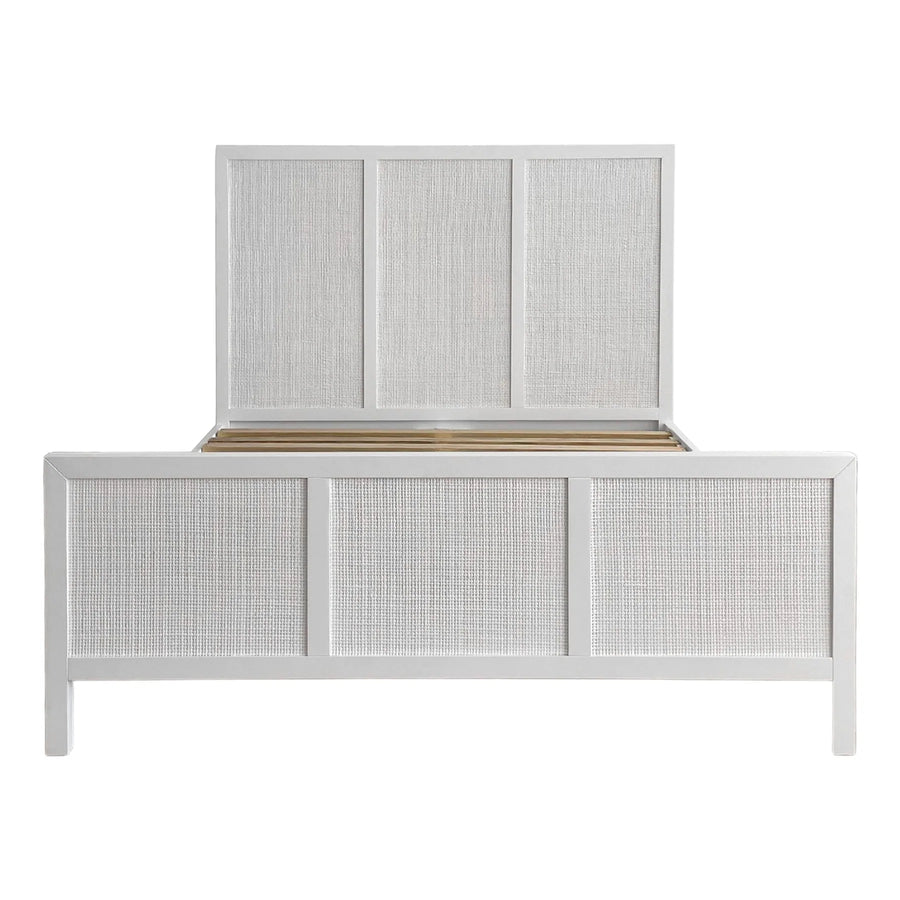 White Rattan Bed Frame - Queen