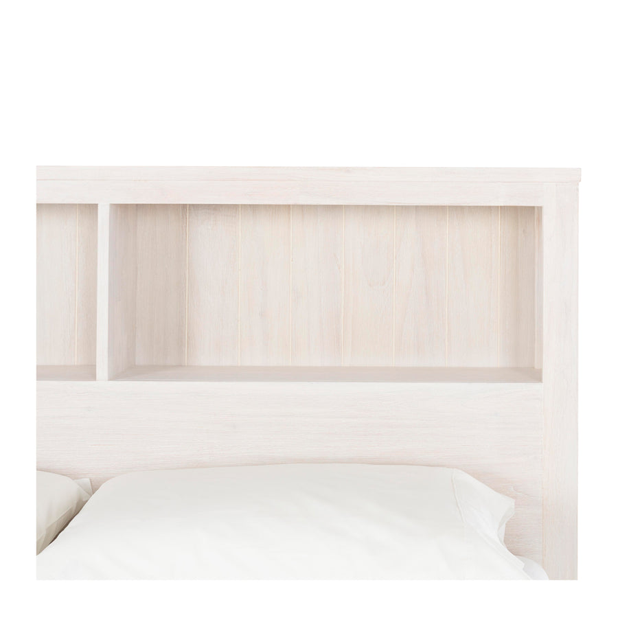 Whitewashed King Bed Frame