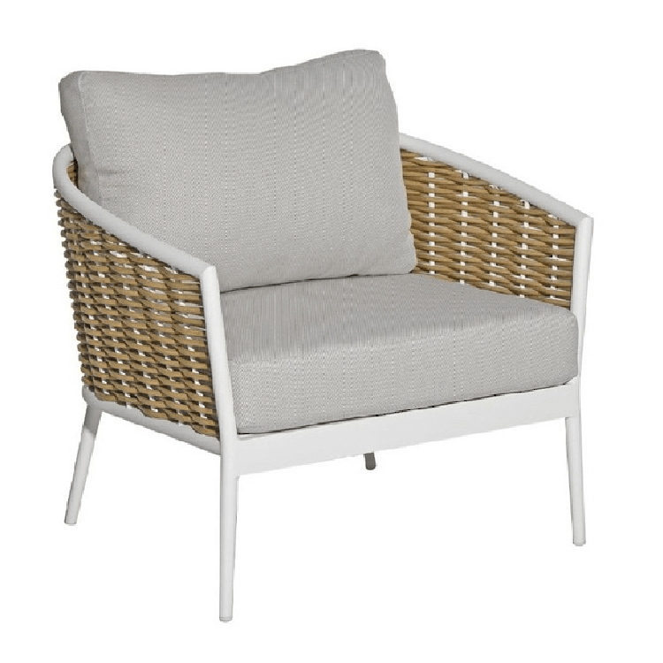 Wicker & Aluminum Outdoor Armchair