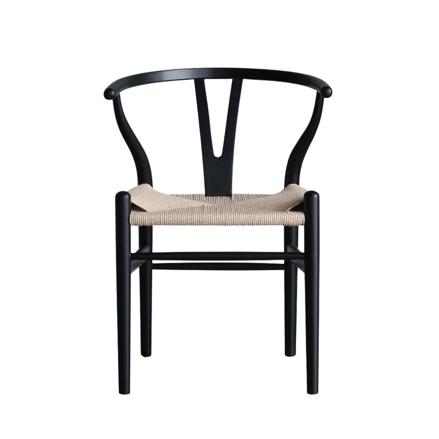 Wishbone Oak Dining Chair - Black & Natural