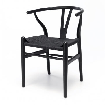 Wishbone Solid Oak Dining Chair - Black