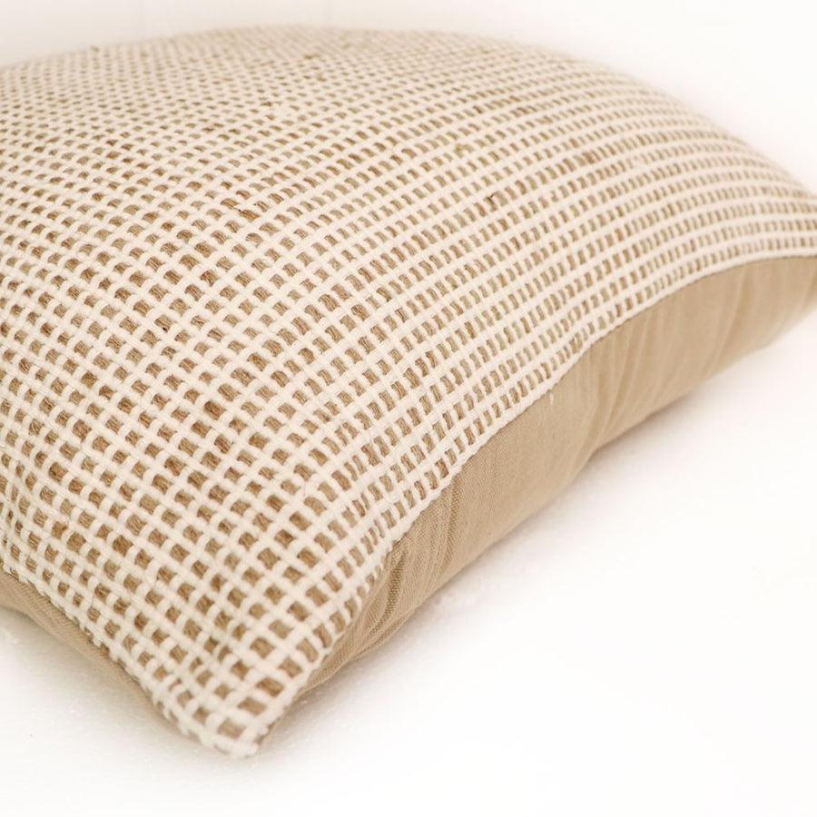 Woven Cream & Natural Cushion