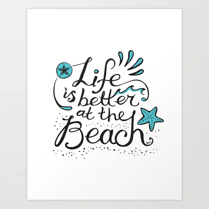 Unframed Beach Prints - Set of 4