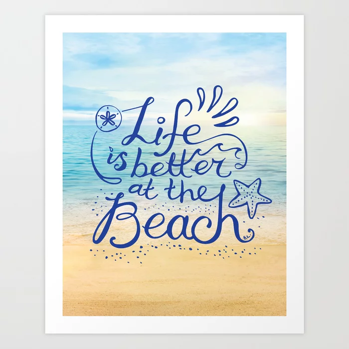Unframed Beach Prints - Set of 4.